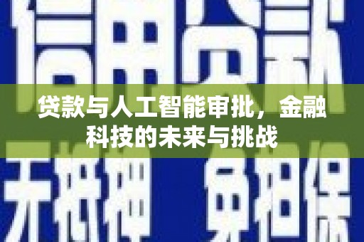 岷县贷款与人工智能审批，金融科技的未来与挑战