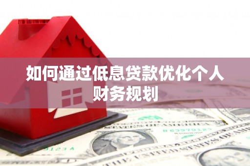 岷县如何通过低息贷款优化个人财务规划