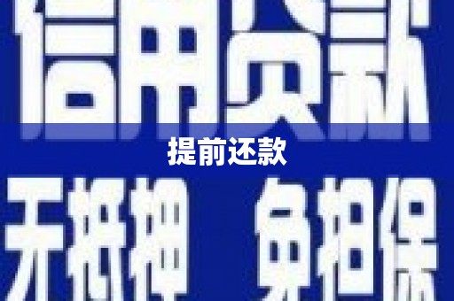 岷县提前还款