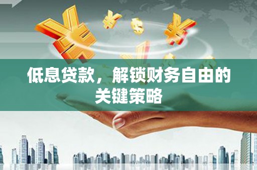 岷县低息贷款，解锁财务自由的关键策略