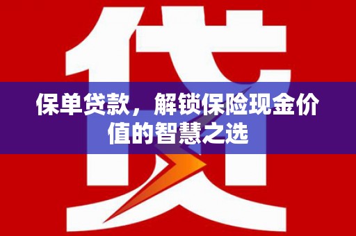 岷县保单贷款，解锁保险现金价值的智慧之选