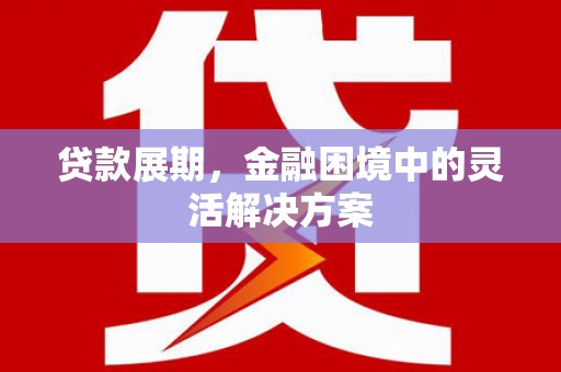 岷县贷款展期，金融困境中的灵活解决方案