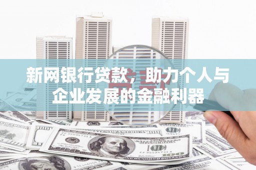 岷县新网银行贷款，助力个人与企业发展的金融利器