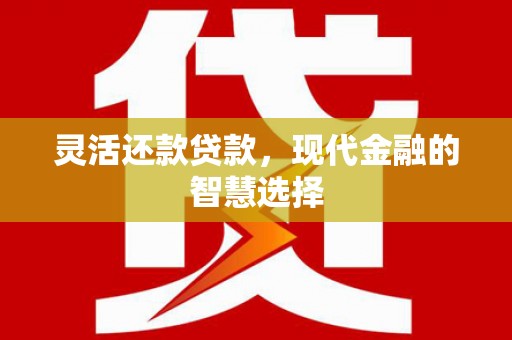岷县灵活还款贷款，现代金融的智慧选择