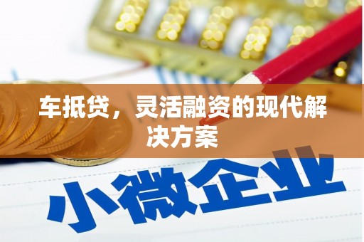 岷县车抵贷，灵活融资的现代解决方案