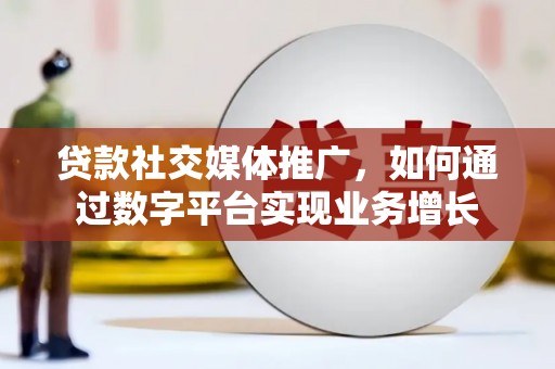 岷县贷款社交媒体推广，如何通过数字平台实现业务增长