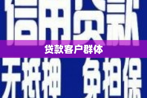 岷县贷款客户群体