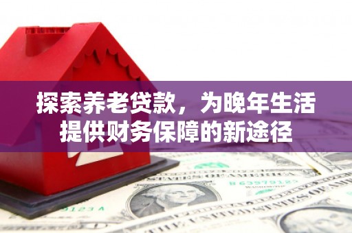 岷县探索养老贷款，为晚年生活提供财务保障的新途径