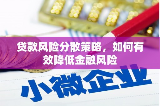 岷县贷款风险分散策略，如何有效降低金融风险
