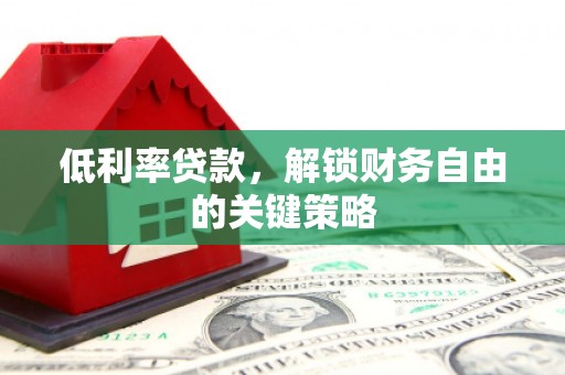 岷县低利率贷款，解锁财务自由的关键策略