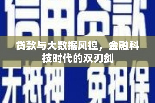 岷县贷款与大数据风控，金融科技时代的双刃剑