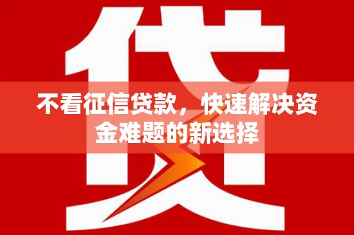岷县不看征信贷款，快速解决资金难题的新选择