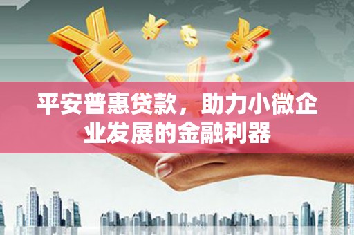 岷县平安普惠贷款，助力小微企业发展的金融利器