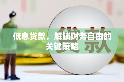 岷县低息贷款，解锁财务自由的关键策略