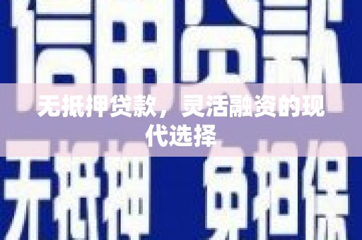 岷县无抵押贷款，灵活融资的现代选择