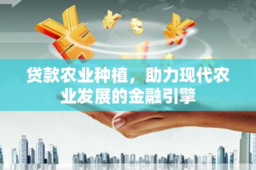 岷县贷款农业种植，助力现代农业发展的金融引擎