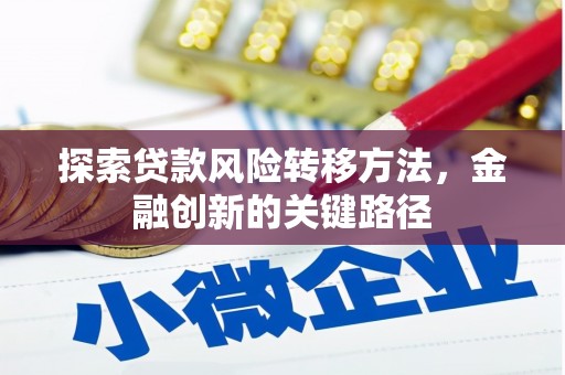 岷县探索贷款风险转移方法，金融创新的关键路径