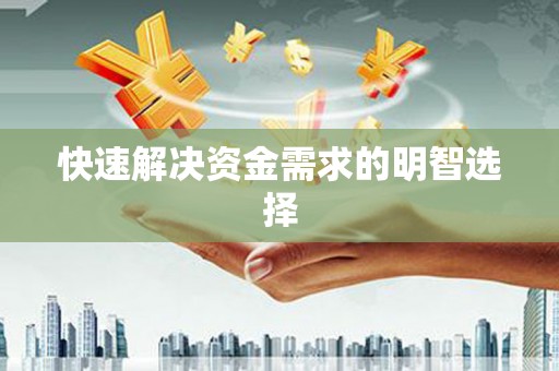 岷县快速解决资金需求的明智选择